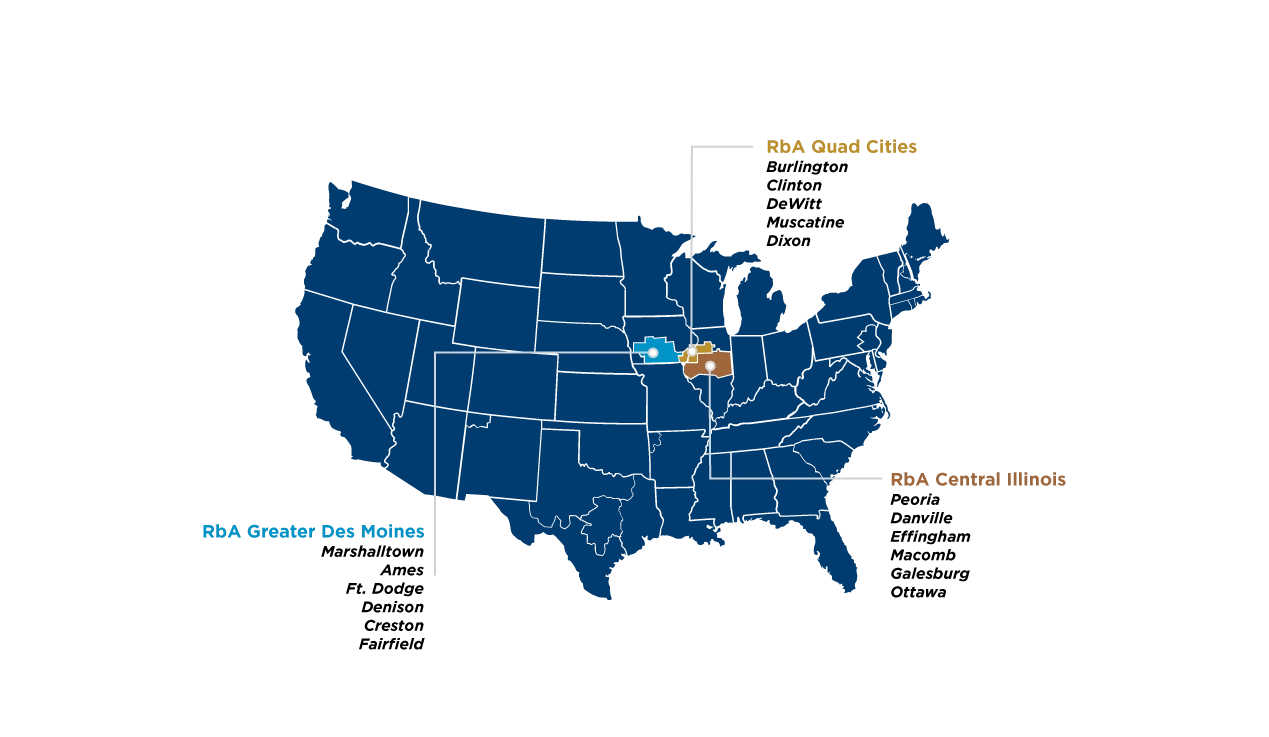 Map of service area
